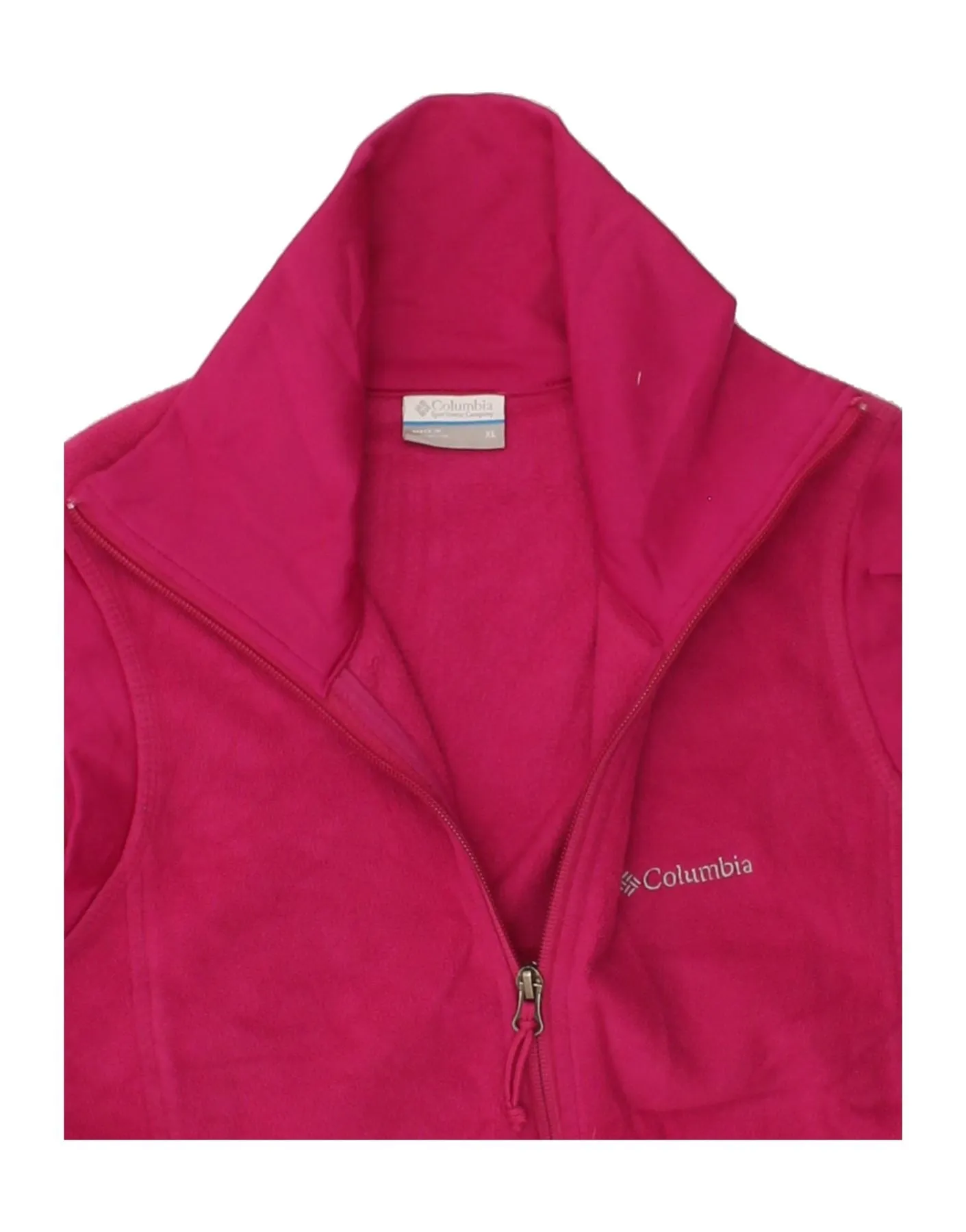 COLUMBIA Womens Fleece Gilet UK 18 XL Pink Polyester