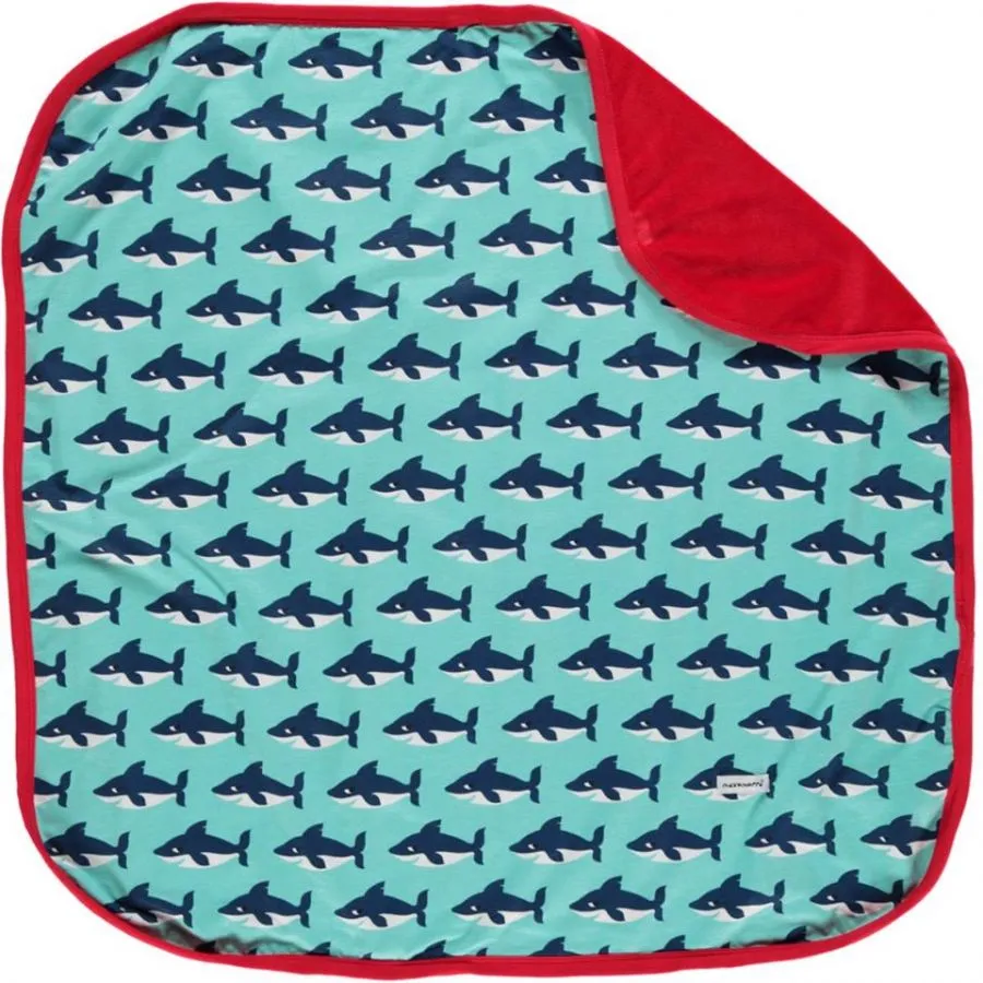 Copertina in cotone biologico e velluto Maxomorra- Shark