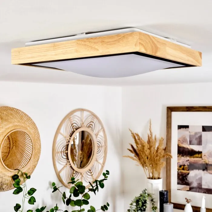 Corinto Plafoniera LED Écru, Nero, 1-Luce