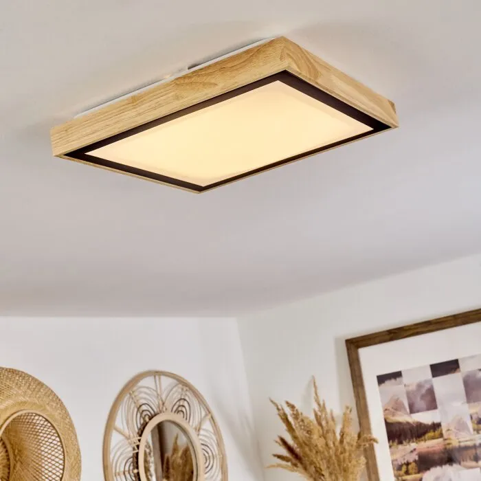 Corinto Plafoniera LED Écru, Nero, 1-Luce