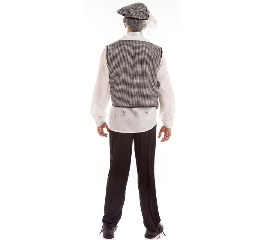 Costume da zombi Chulapo con trucco di Halloween per uomo