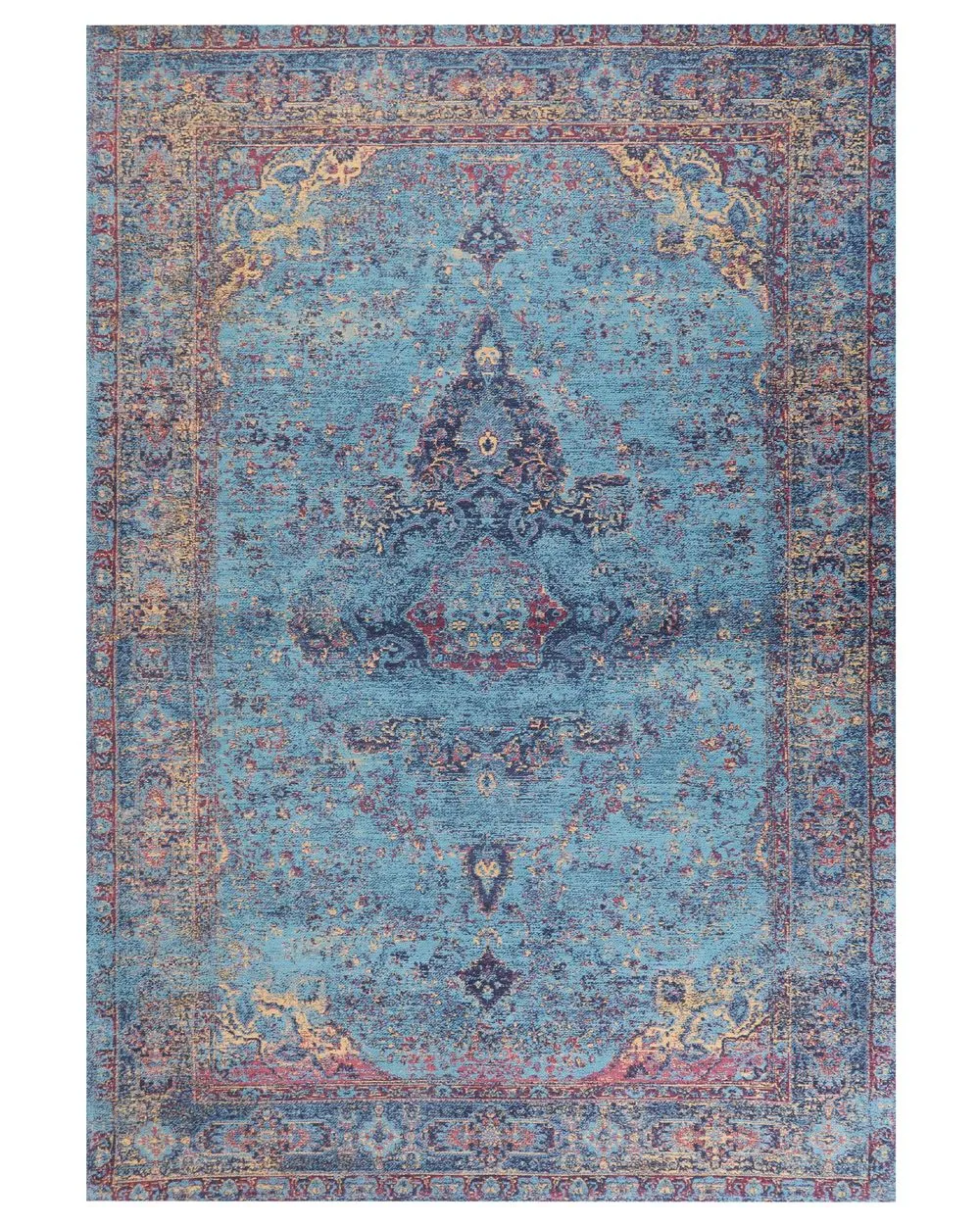 Cotton Area Rug 160 x 230 cm Blue KANSU