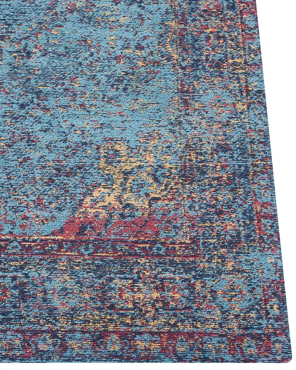 Cotton Area Rug 160 x 230 cm Blue KANSU