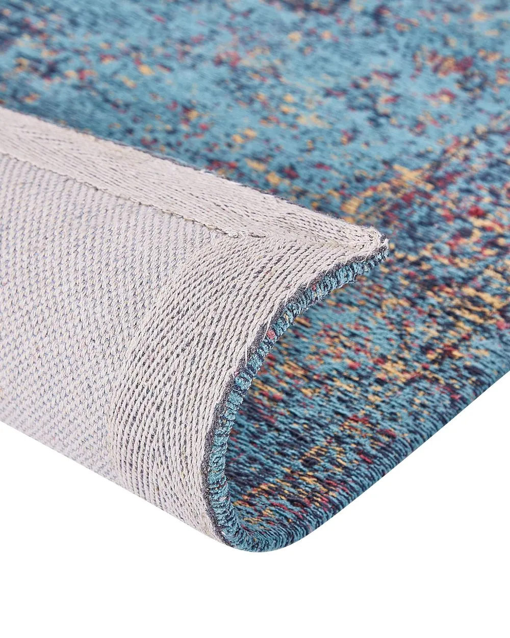 Cotton Area Rug 160 x 230 cm Blue KANSU