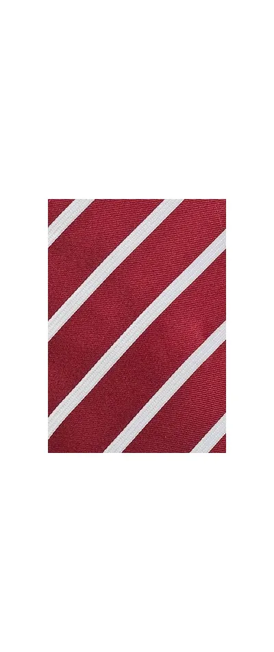 Cravatta business righe rosso ciliegia