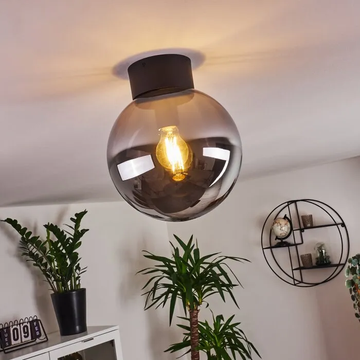 Cumuato Plafoniera Nero, 1-Luce
