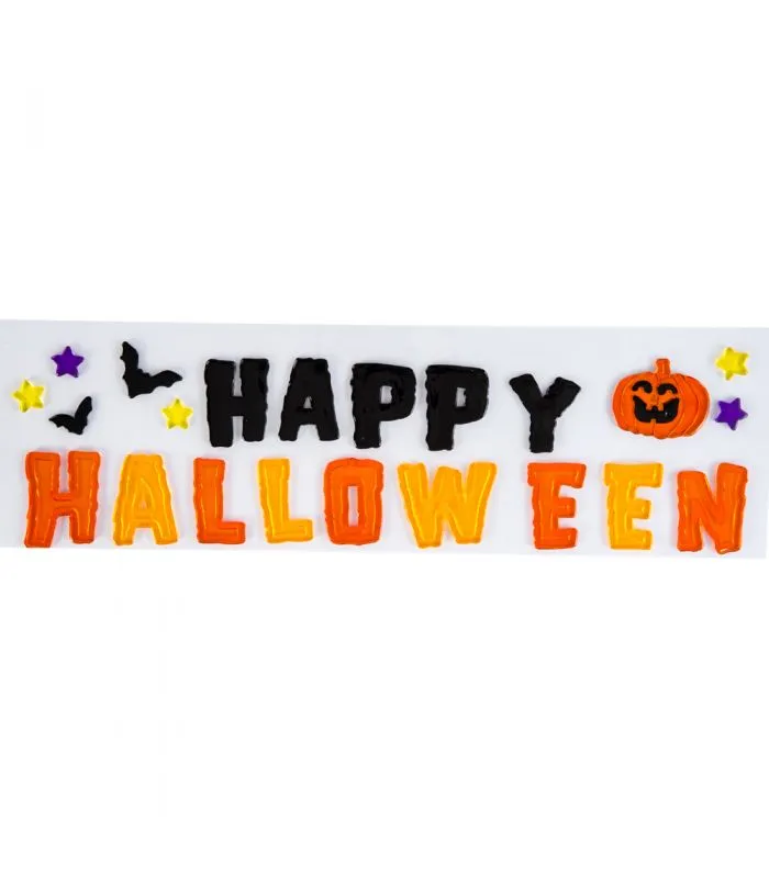 Decorazione HAPPY HALLOWEEN in gel h. lettera cm. 5 ca.