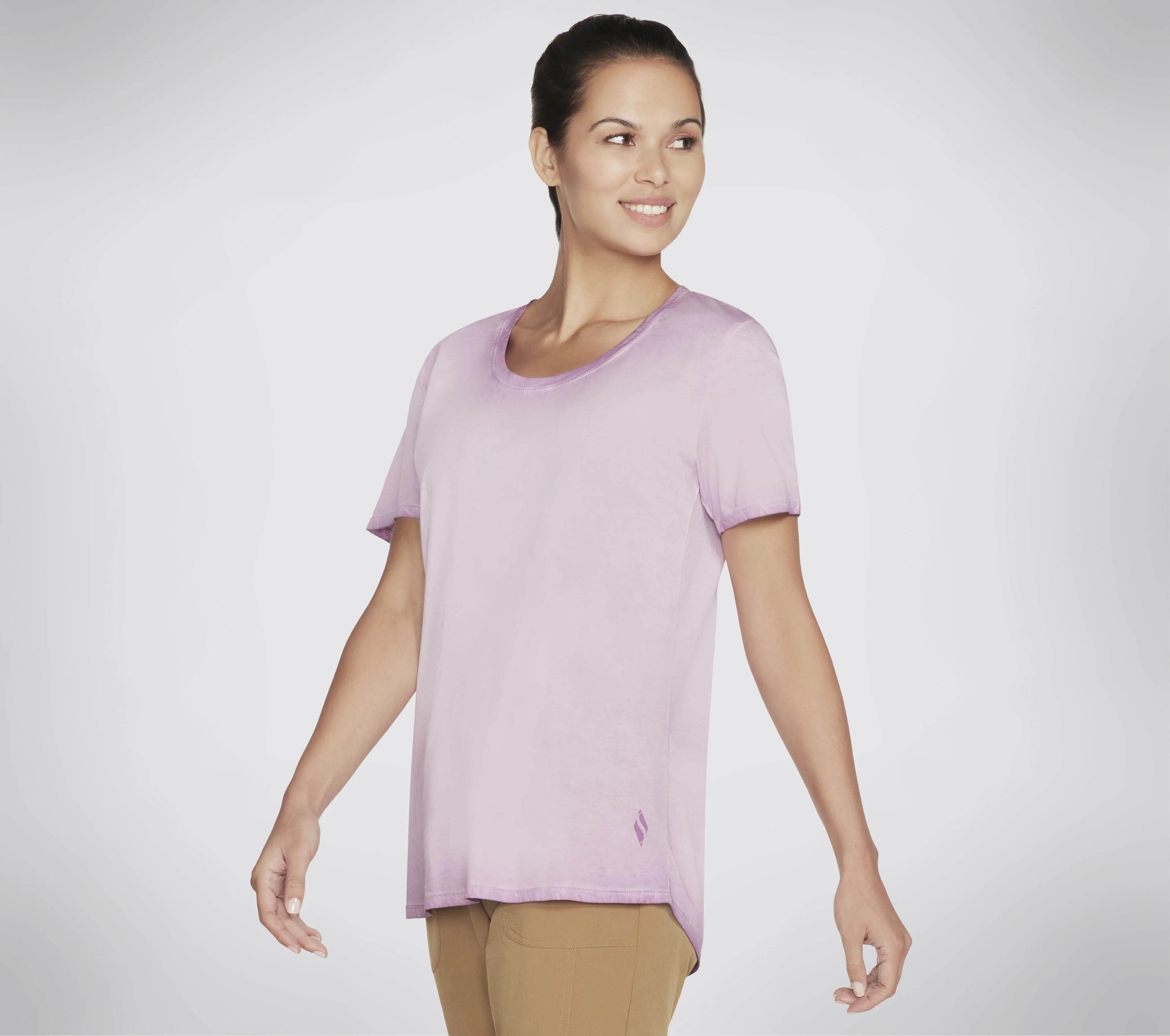 Diamond Wash Hatha Scoop Neck Tunic Tee