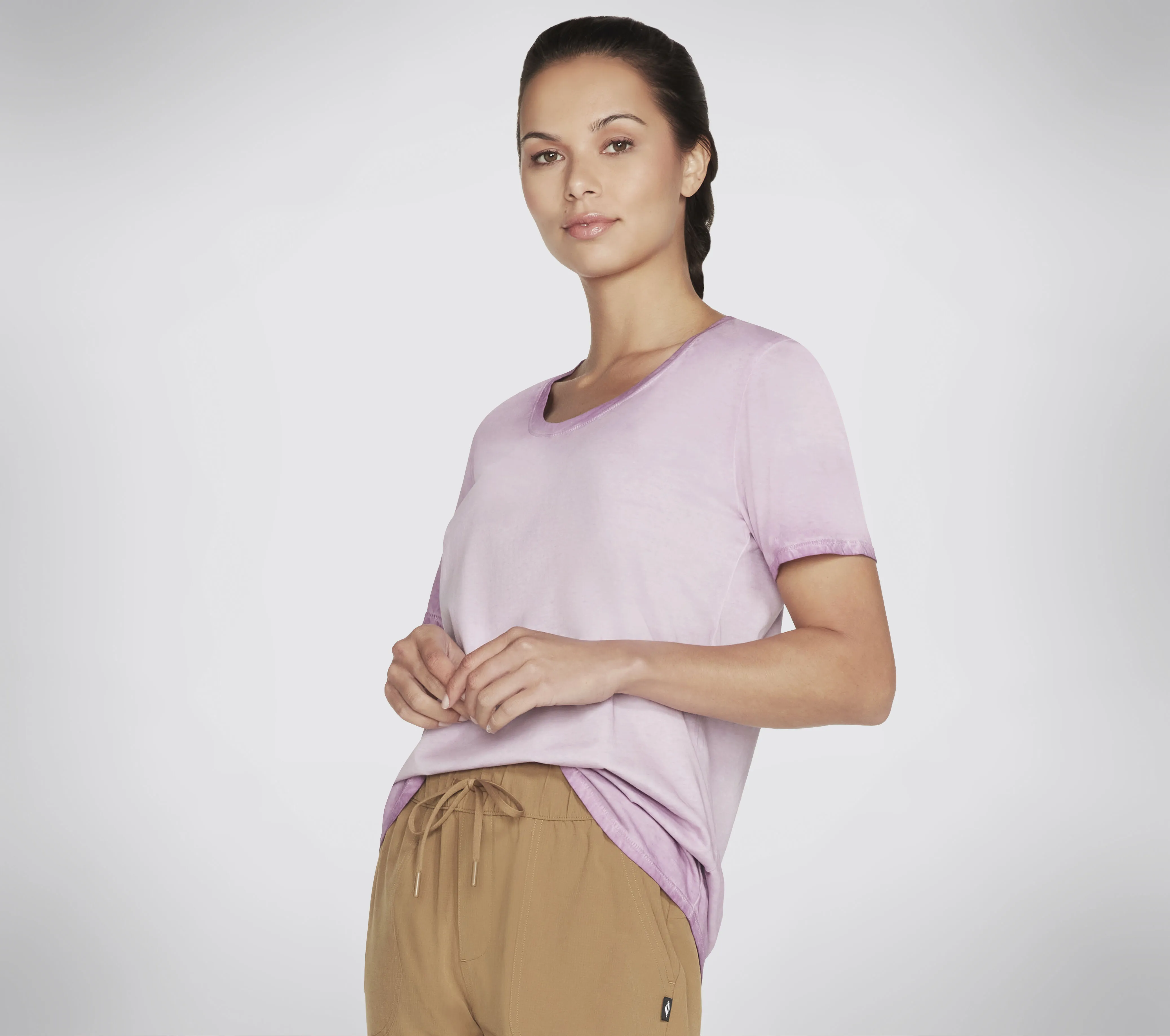 Diamond Wash Hatha Scoop Neck Tunic Tee