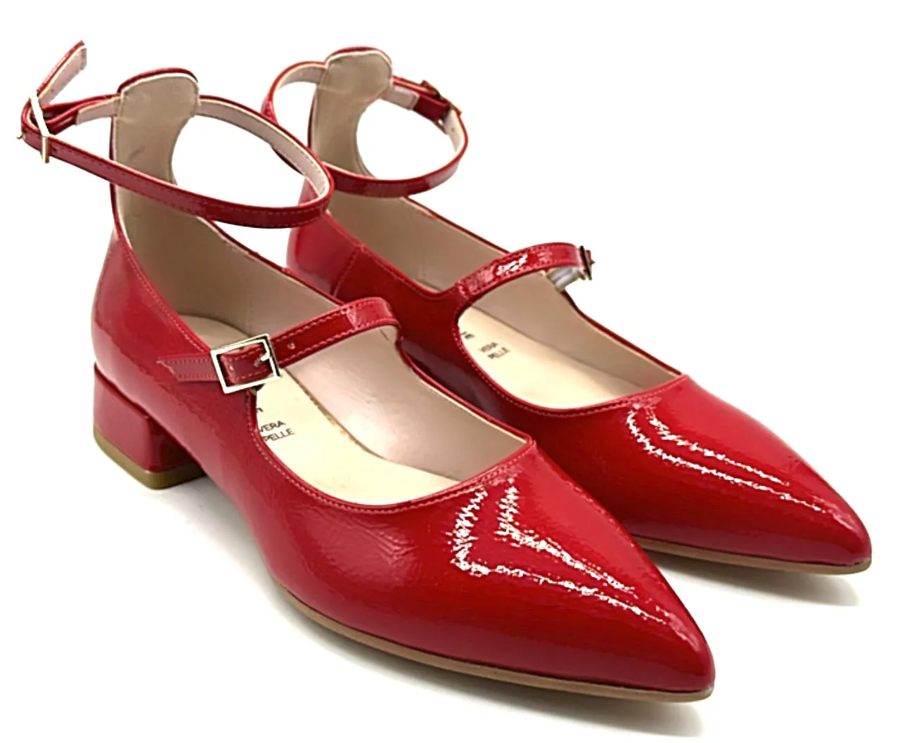 Divine Follie - Ballerina in vernice con tacco rossa