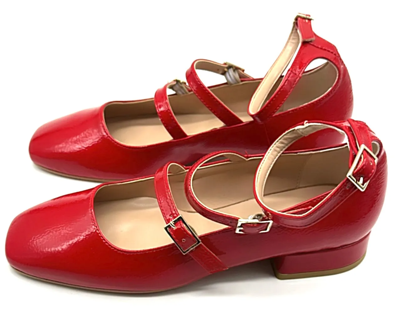 Divine follie - Ballerine con tacco in pelle rossa