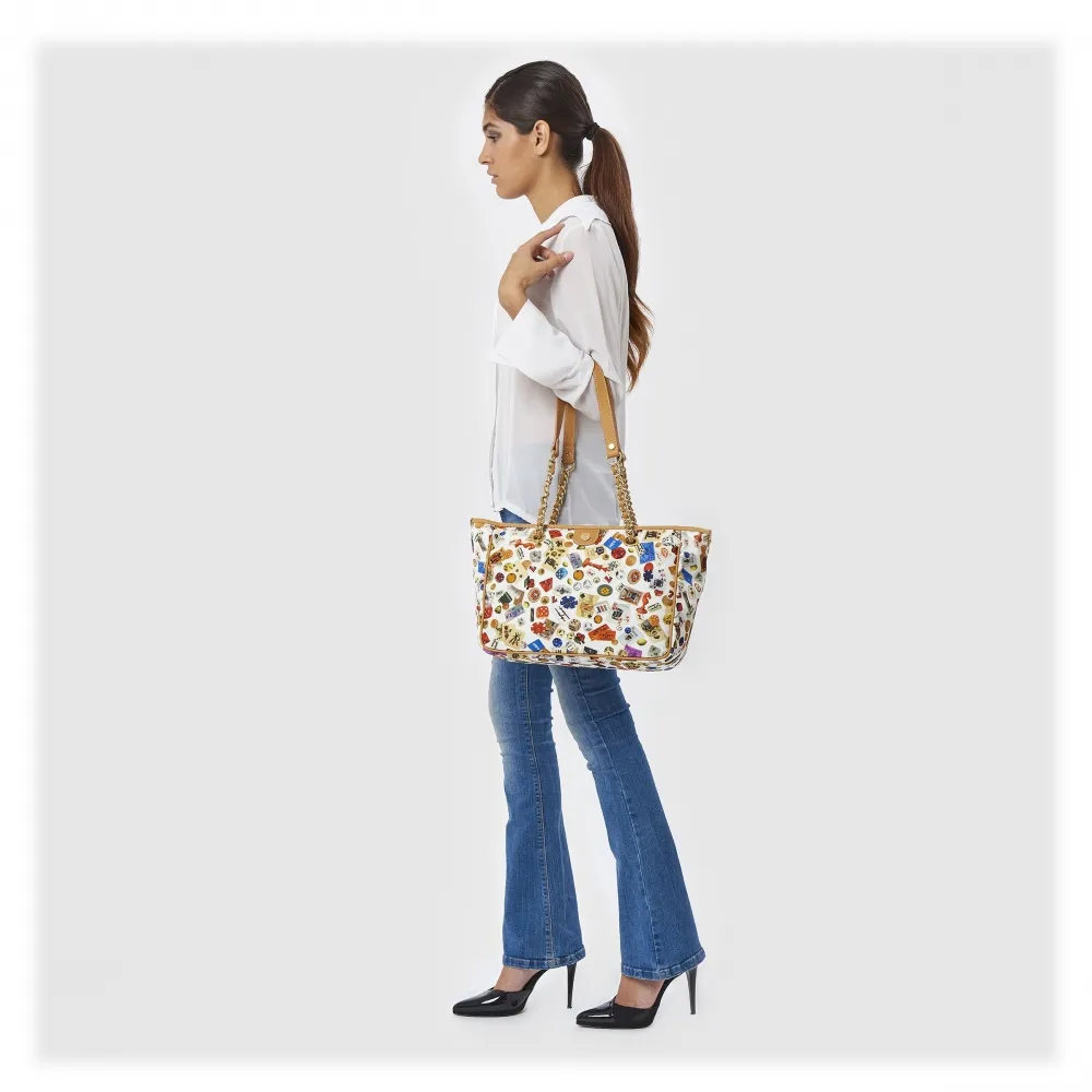 Divo Diva - Antibes - Bianco - Borsa in Pelle - Made in Italy - Life is a Game Collection - Alta Qualità Luxury