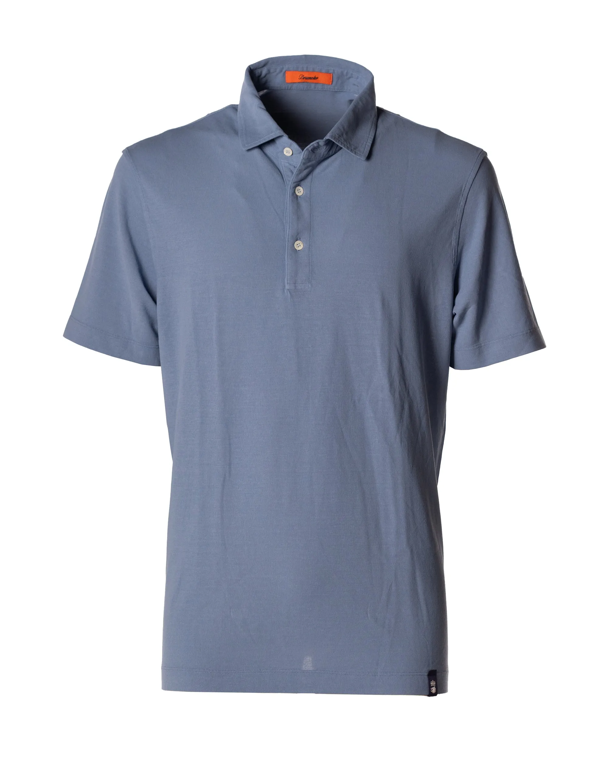 DRUMOHR Polo crepe color azzurro