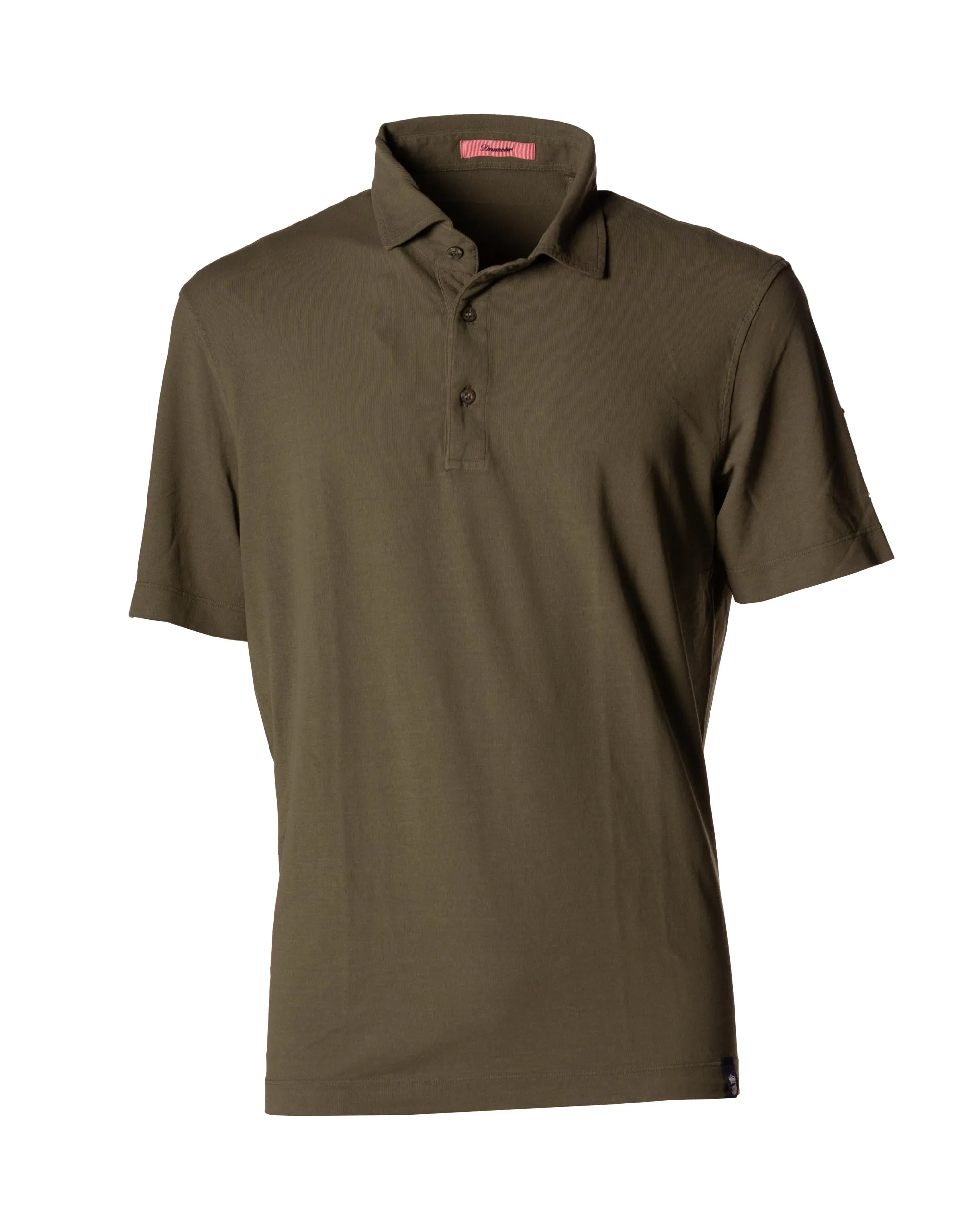 DRUMOHR Polo crepe color militare