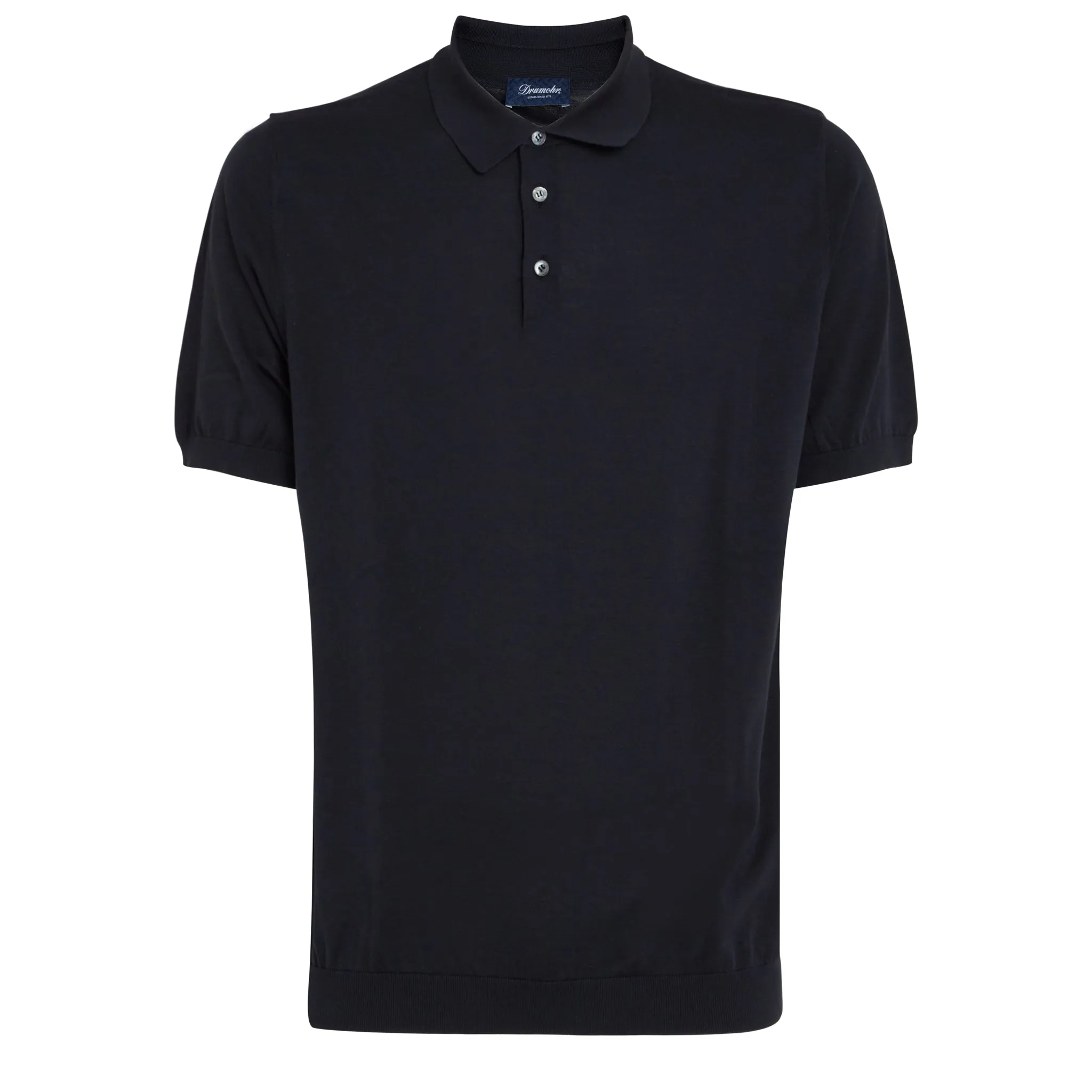 DRUMOHR  Polo in cotone nera