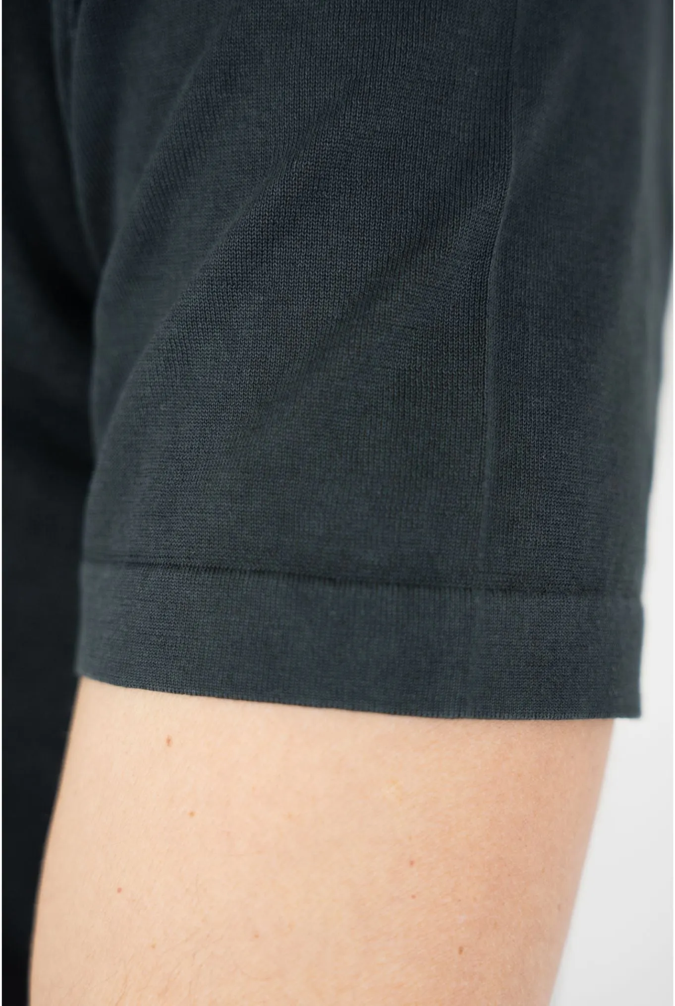 DRUMOHR Polo Maniche Corte Cotone Crêpe Nero