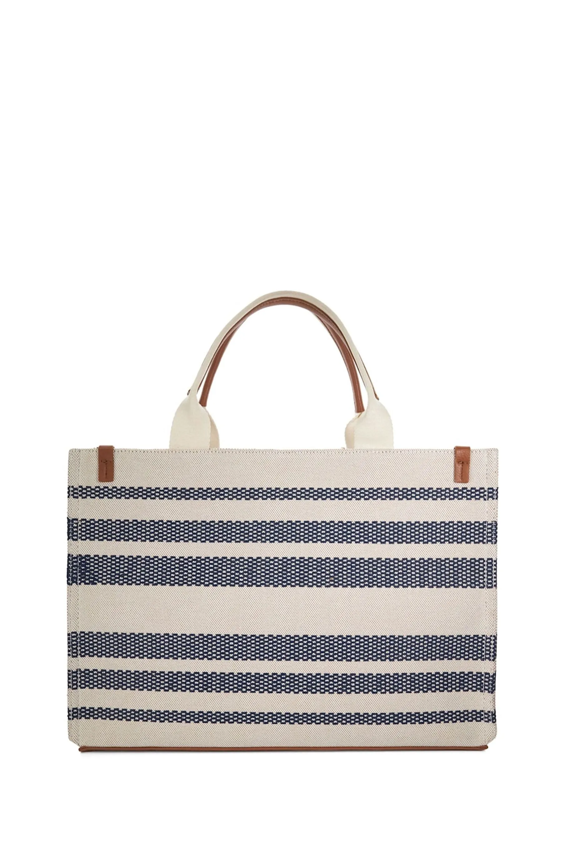 Dune London - Deltra - Borsa tote grande in tela con A righe    