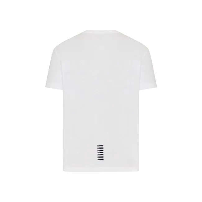 Ea7 T-Shirt Small Logo Uomo Bianco