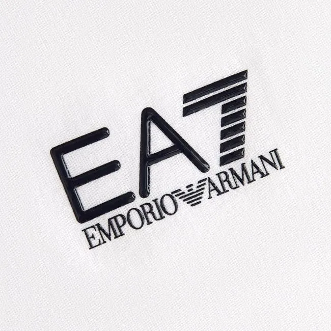 Ea7 T-Shirt Small Logo Uomo Bianco