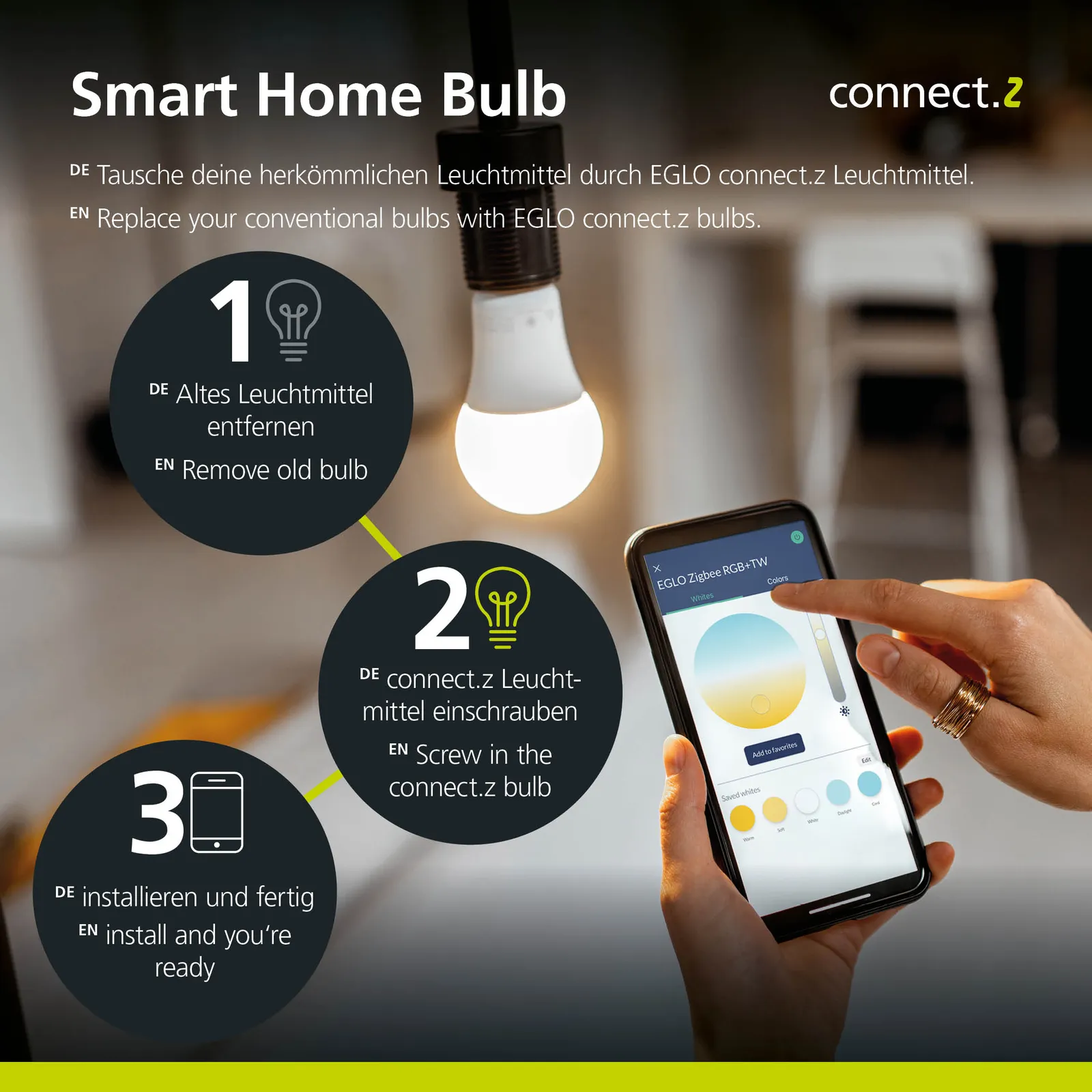 EGLO connect Lobinero-Z Lampada a sospensione, bianco