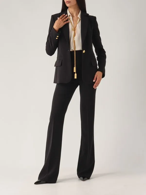 ELISABETTA FRANCHI  Completo donna Elisabetta Franchi in crepe Nero