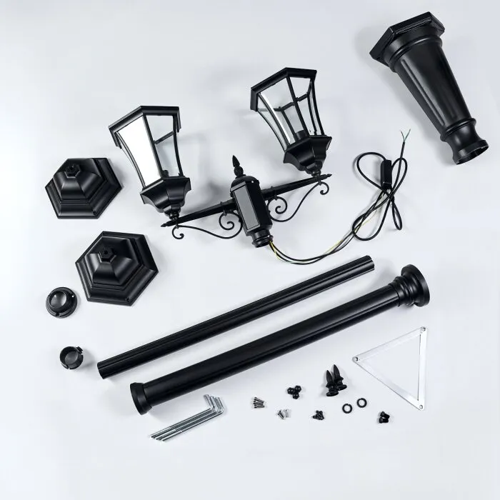 Etoe Lampione multibraccia, Illuminazione viale Nero, 2-Luci