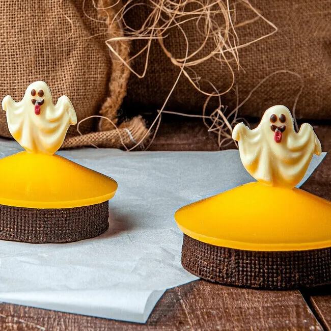 Fantasmi di Halloween in cioccolato bianco - 128 pz.