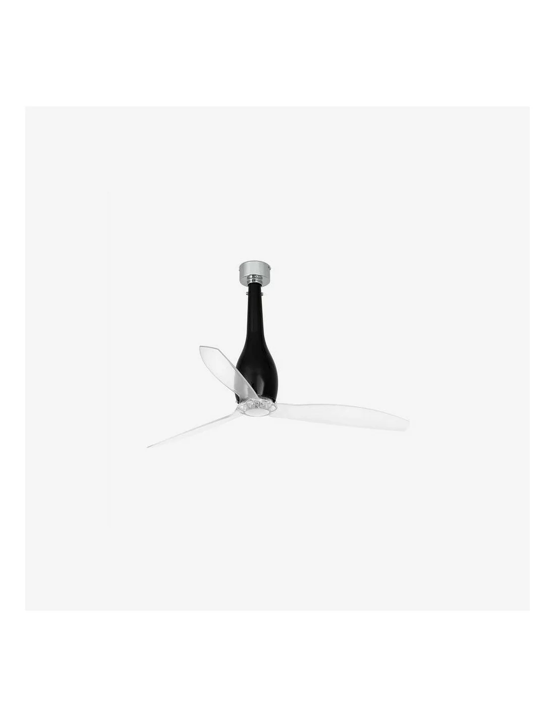 Faro Eterfan m ventilatore nero brillante/trasparente dc senza luce