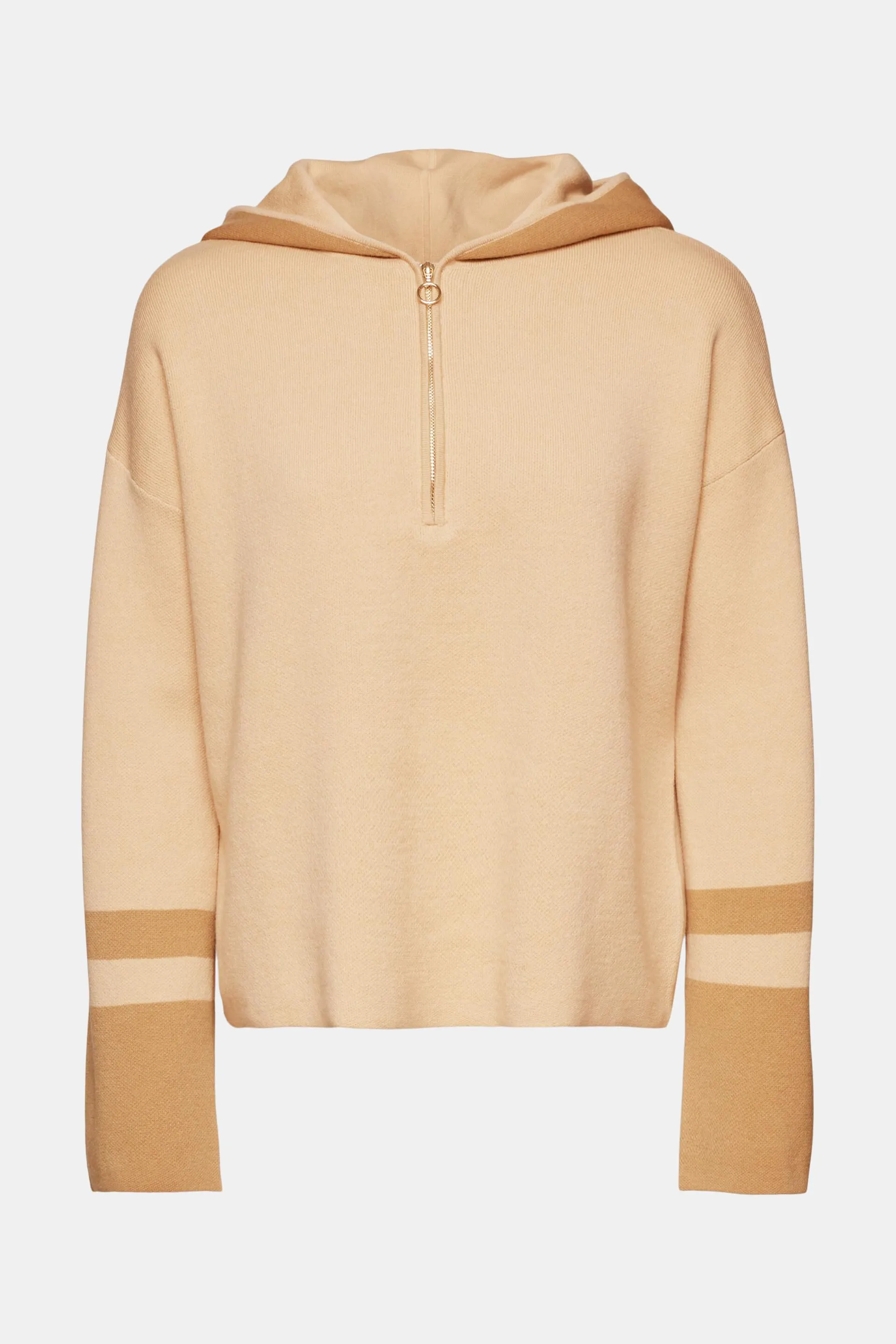 Felpa con cappuccio con zip di media lunghezza