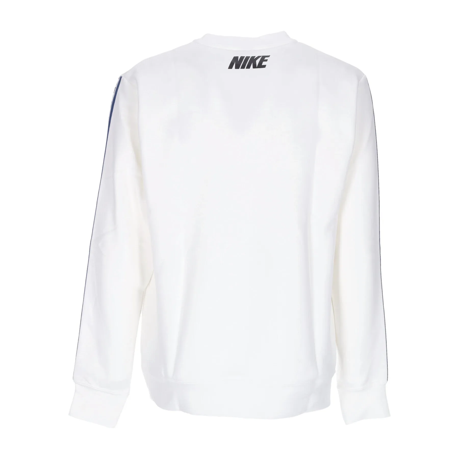 Felpa Girocollo Uomo Sportswear Repeat Fleece Crewneck Bb White/mystic Navy/university Red/black