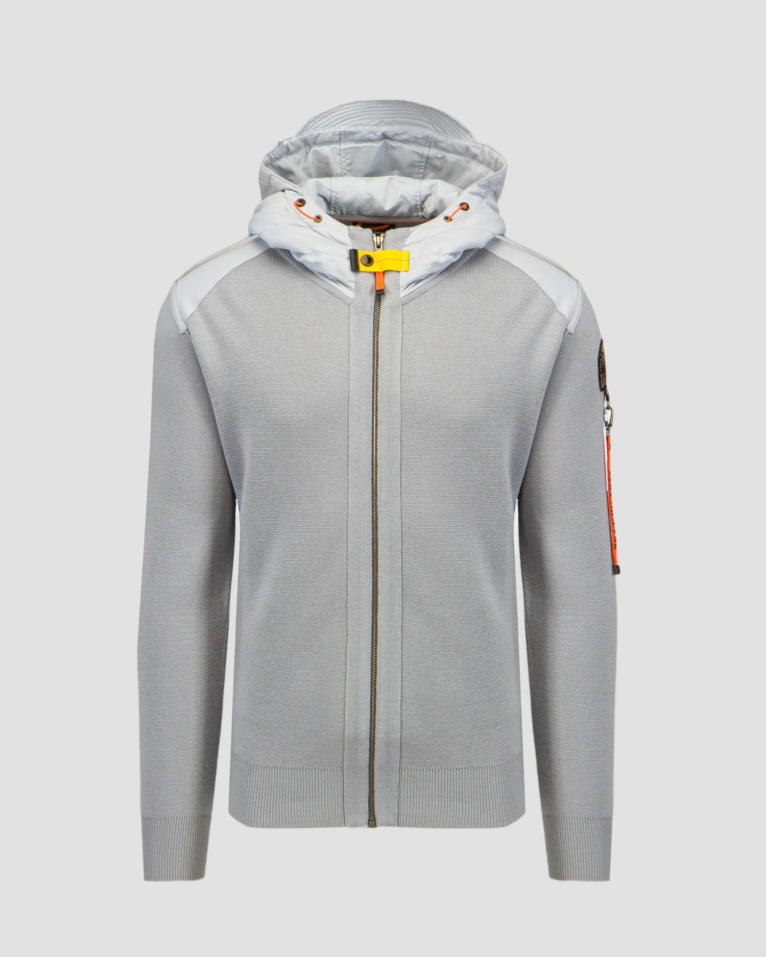 Felpa grigia in lana con cappuccio da uomo Parajumpers Dominic 23wmpmknrk02-220