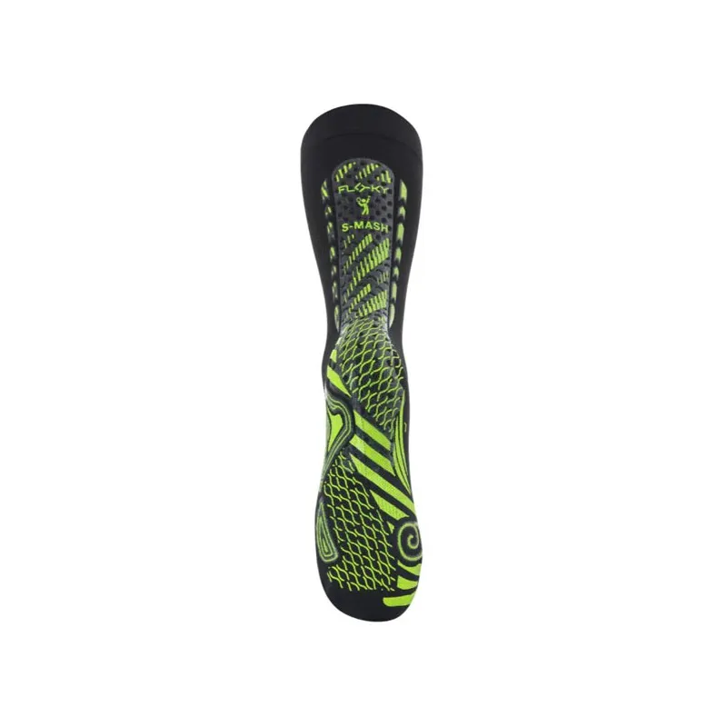 FLOKY S-MASH CALZINO SPECIFICO PADEL TENNIS CON BIOMECCANICA APPLICATA - NERO/VERDE