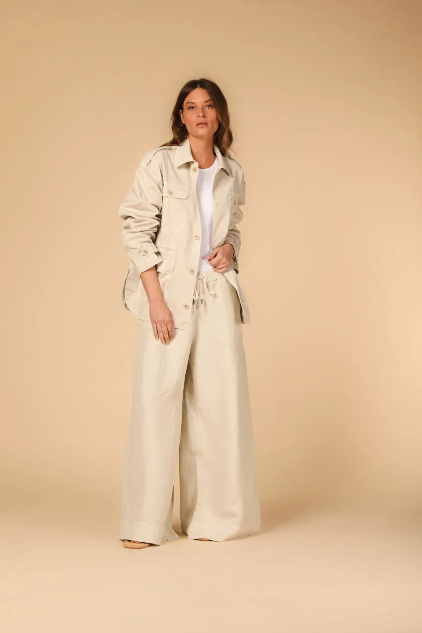 Florance field jacket femme en twill avec broderie sur la poche