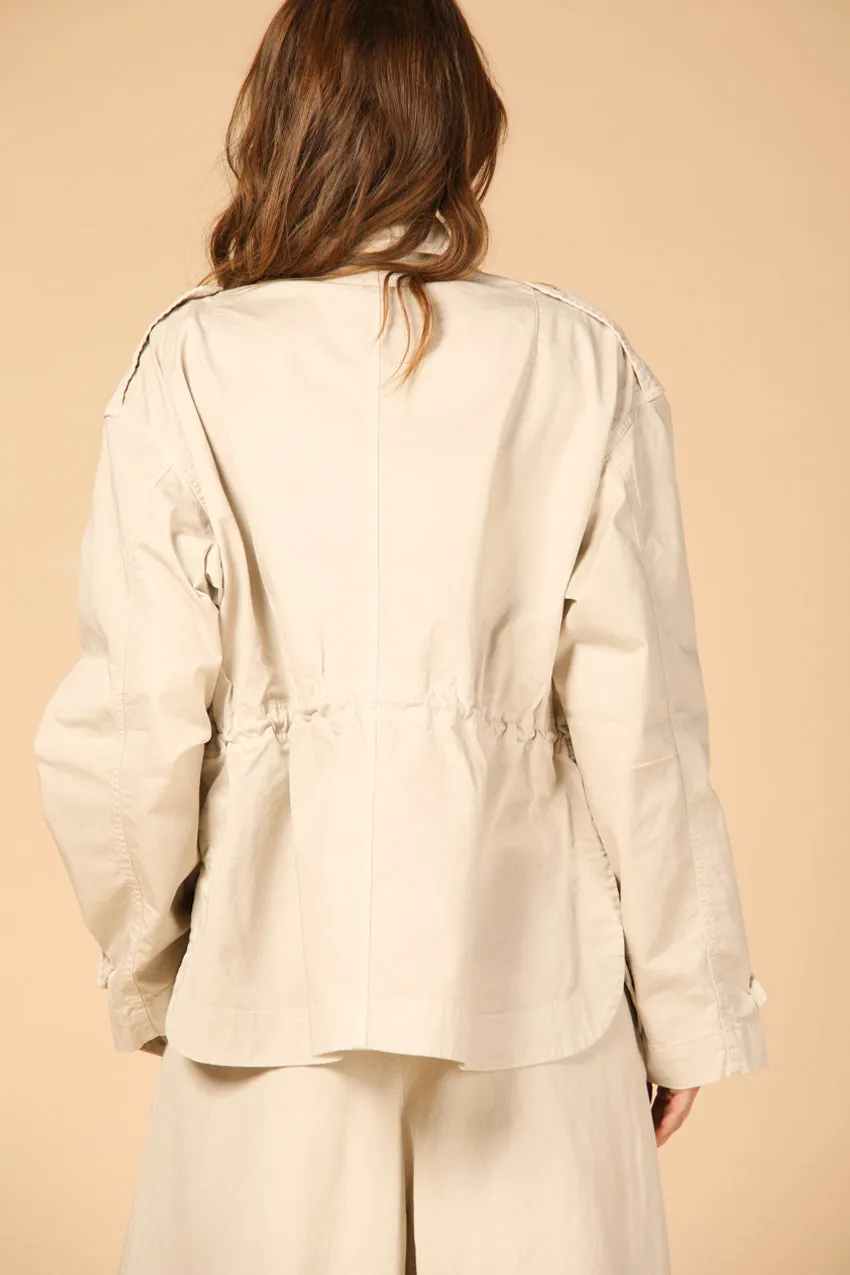 Florance field jacket femme en twill avec broderie sur la poche
