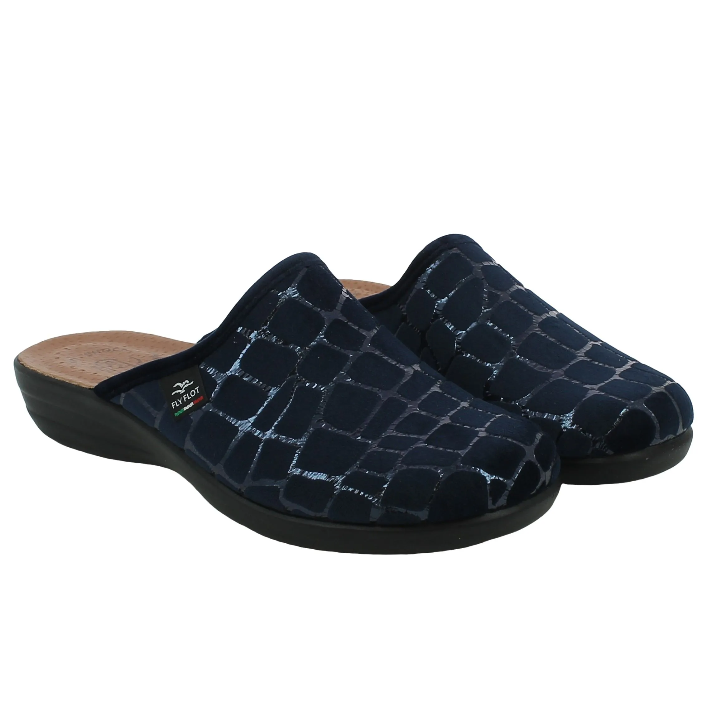Fly Flot  Ciabatta chiusa blu a mosaico 