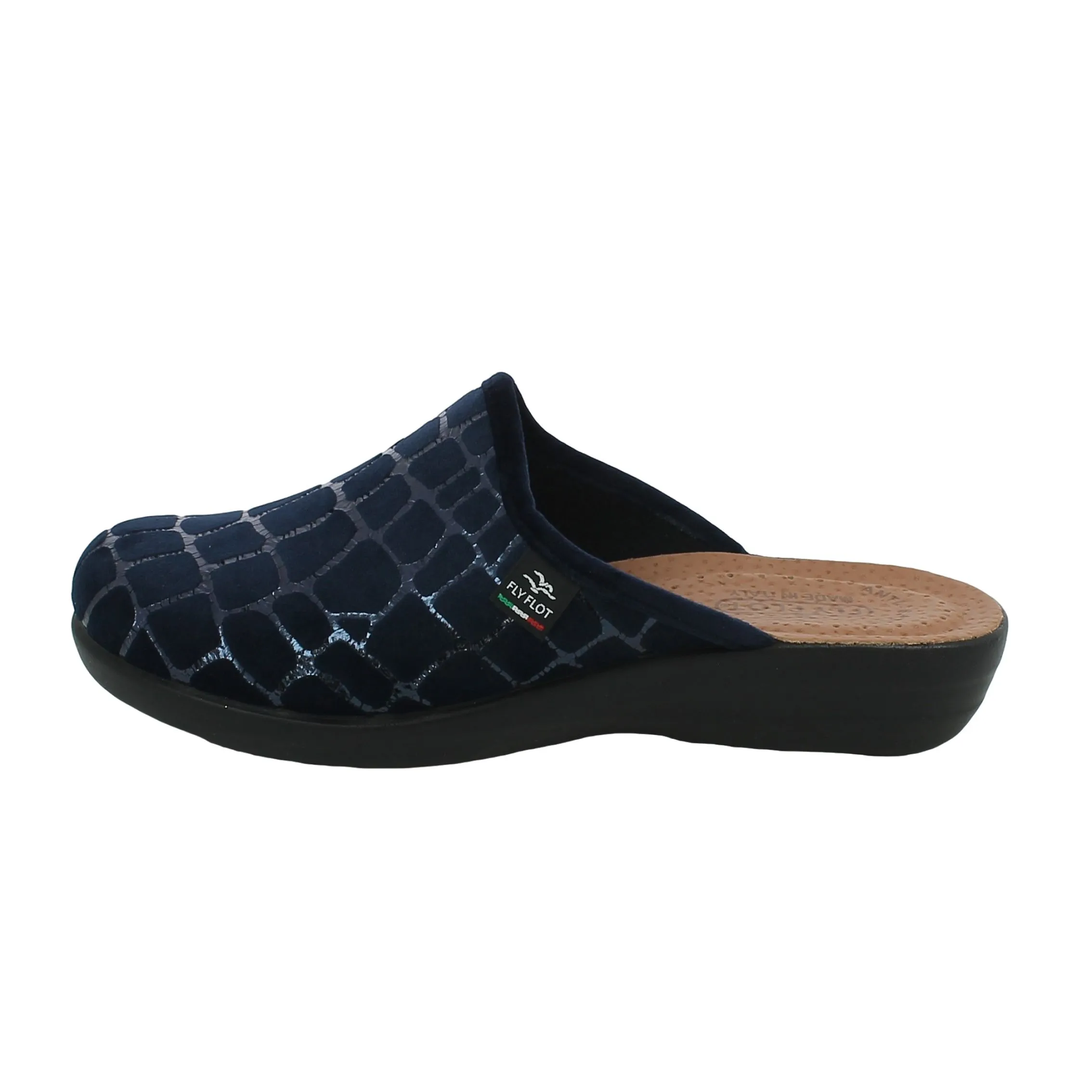 Fly Flot  Ciabatta chiusa blu a mosaico 