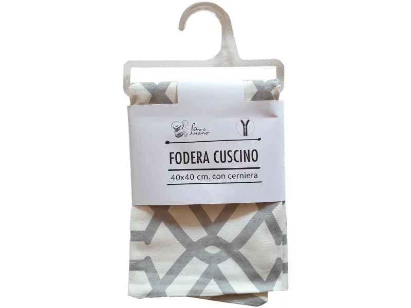 Fodera per cuscino fantasia Lotia grigio 40x40 cm