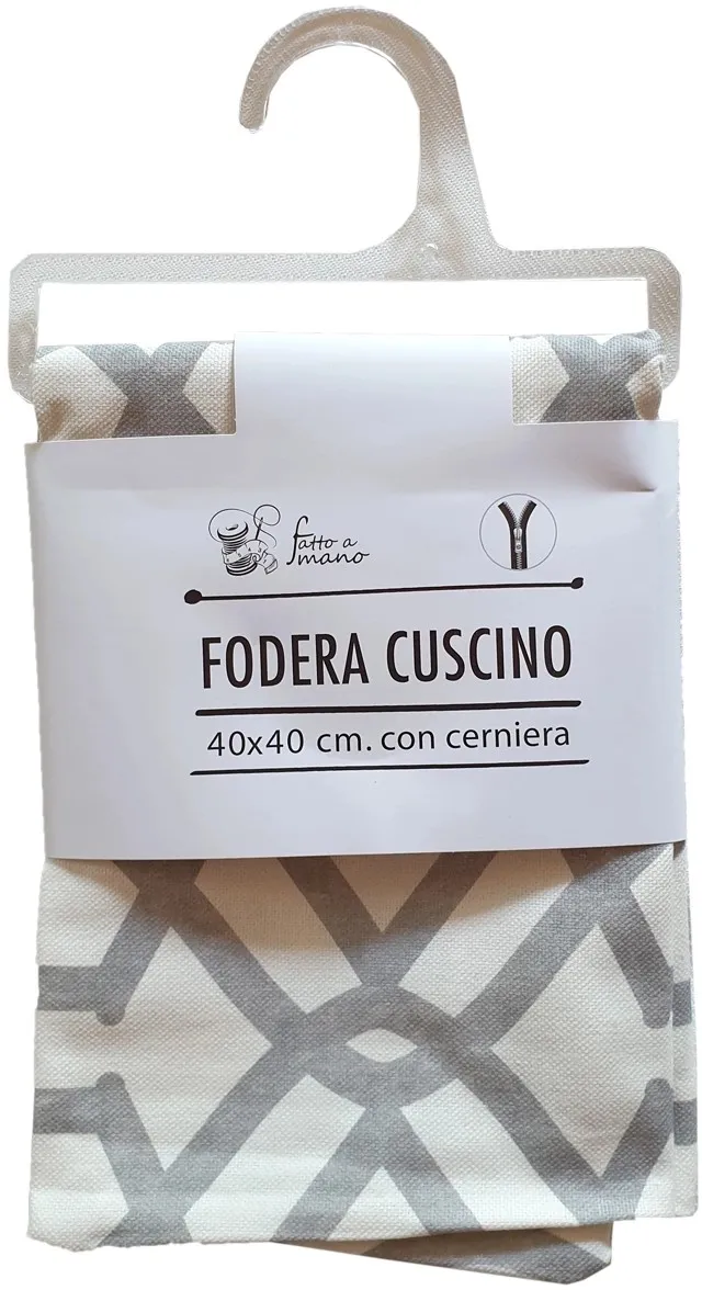Fodera per cuscino fantasia Lotia grigio 40x40 cm