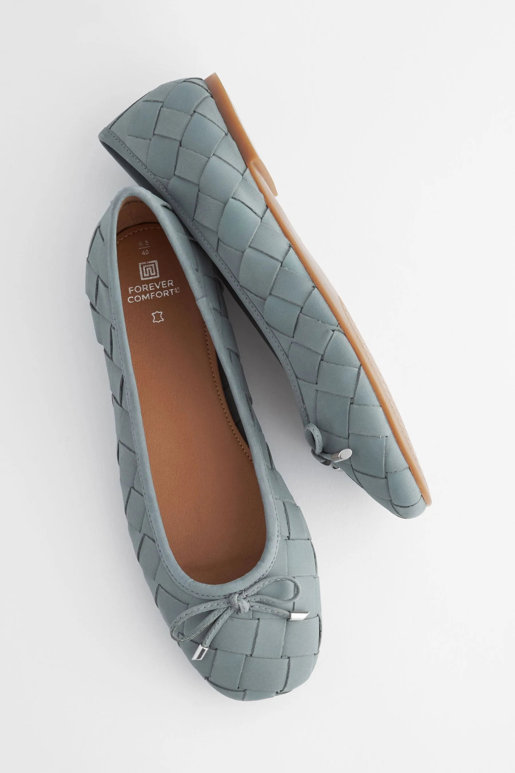 Forever Comfort® - Ballerine intrecciate in pelle