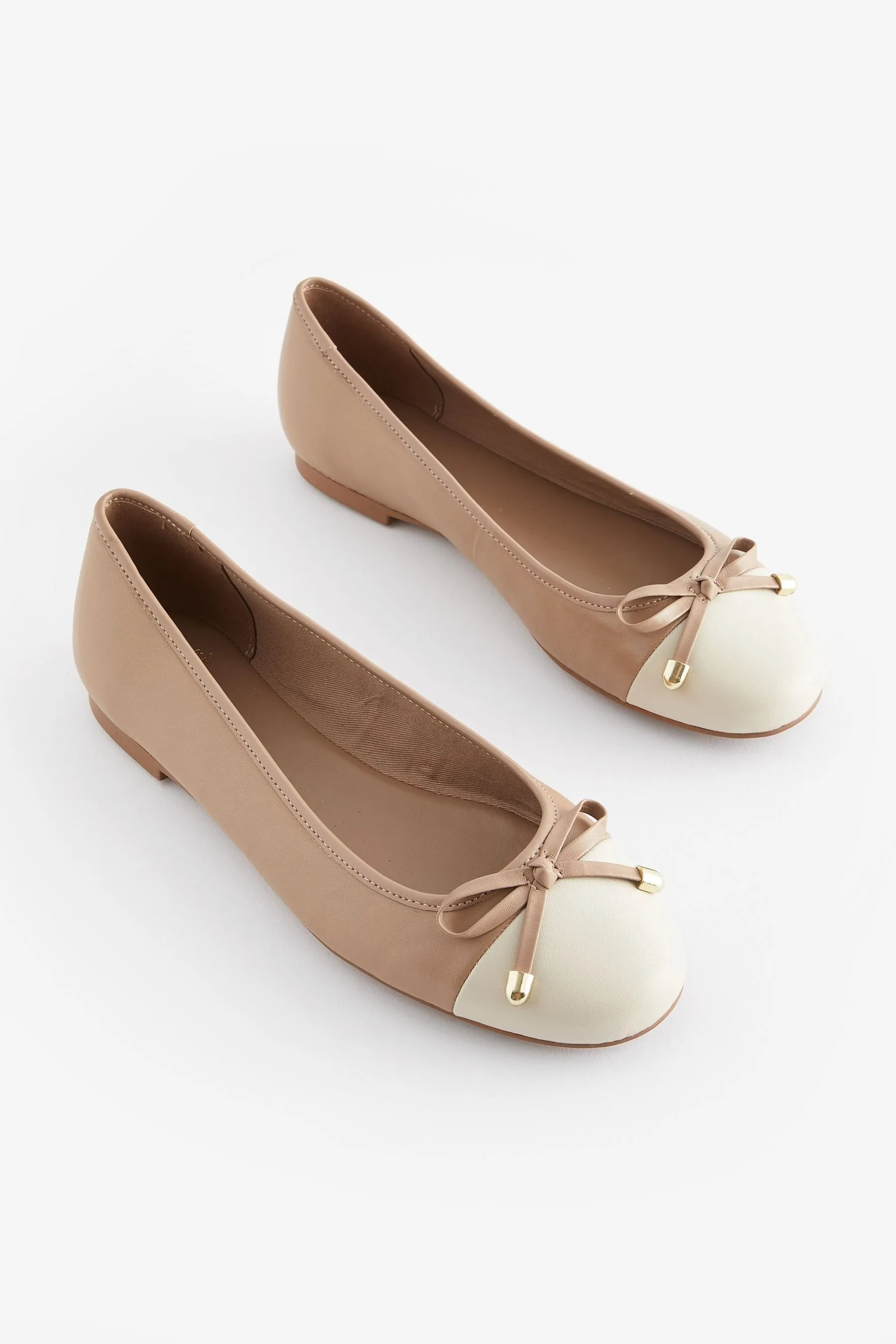 Forever Comfort® - Ballerine Scarpe in pelle con punta rotonda