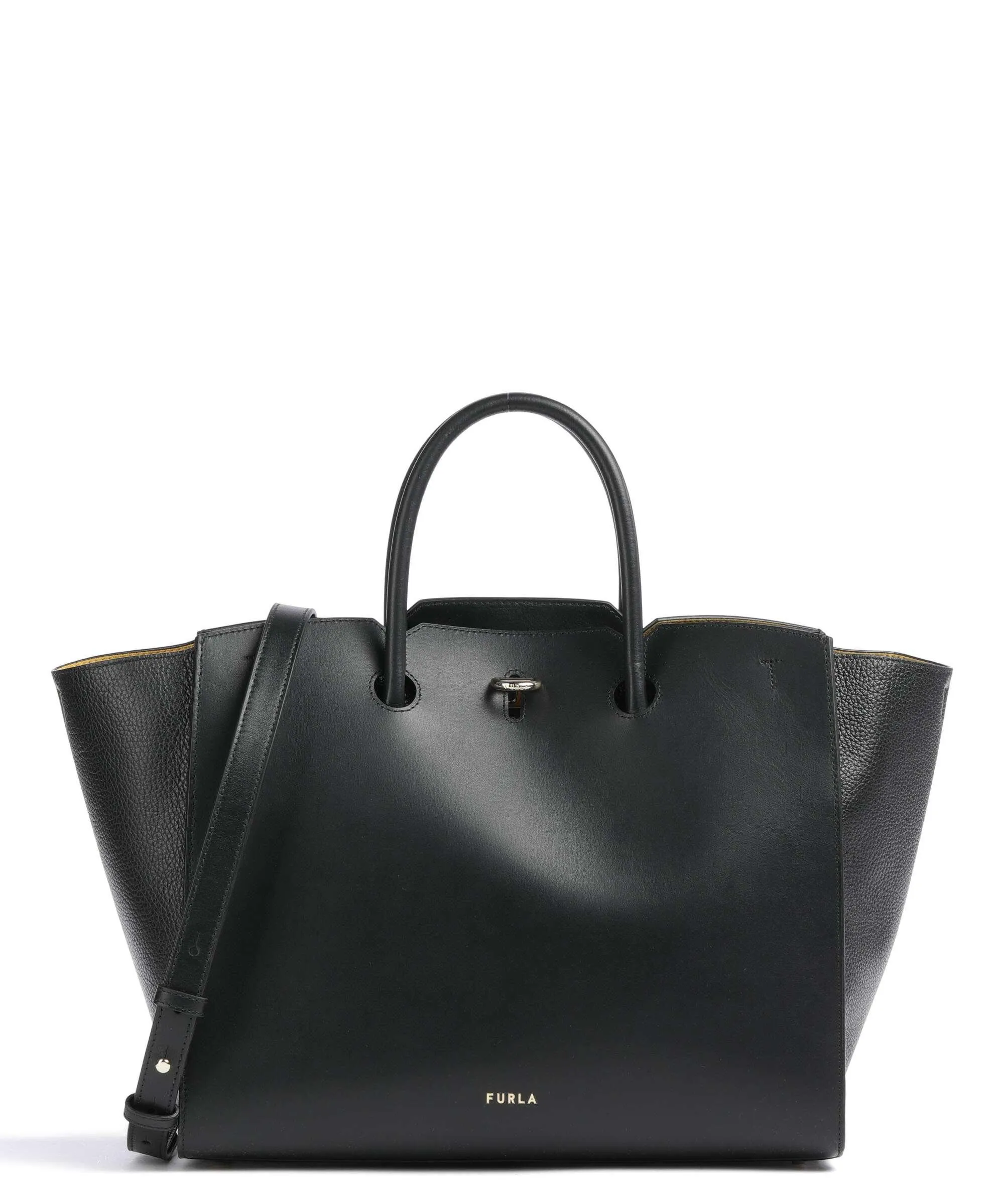  Furla Genesi L Borsa a mano pelle di vitello finemente grana nero  