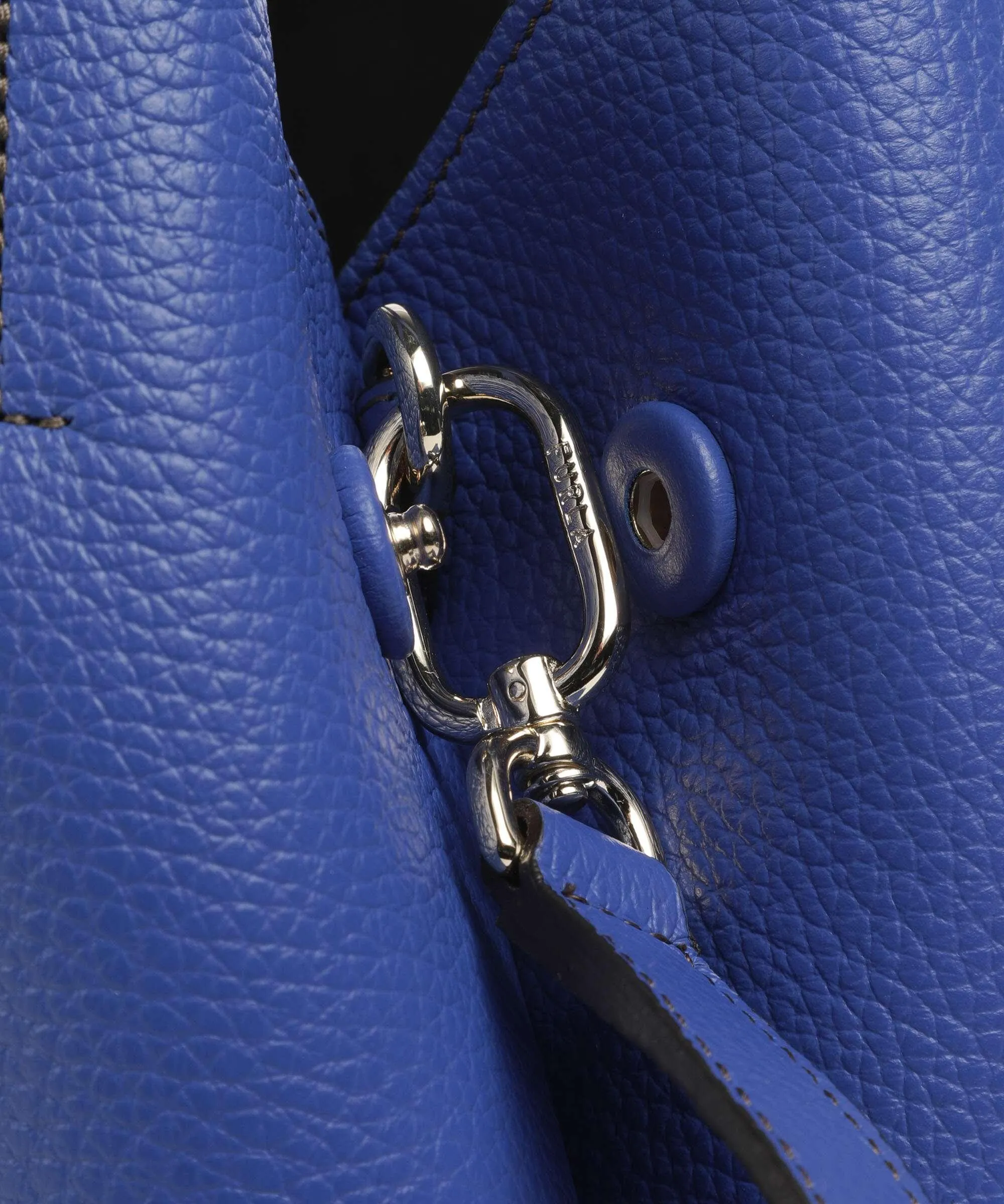  Furla Primula S Borsa hobo pelle granulata blu  