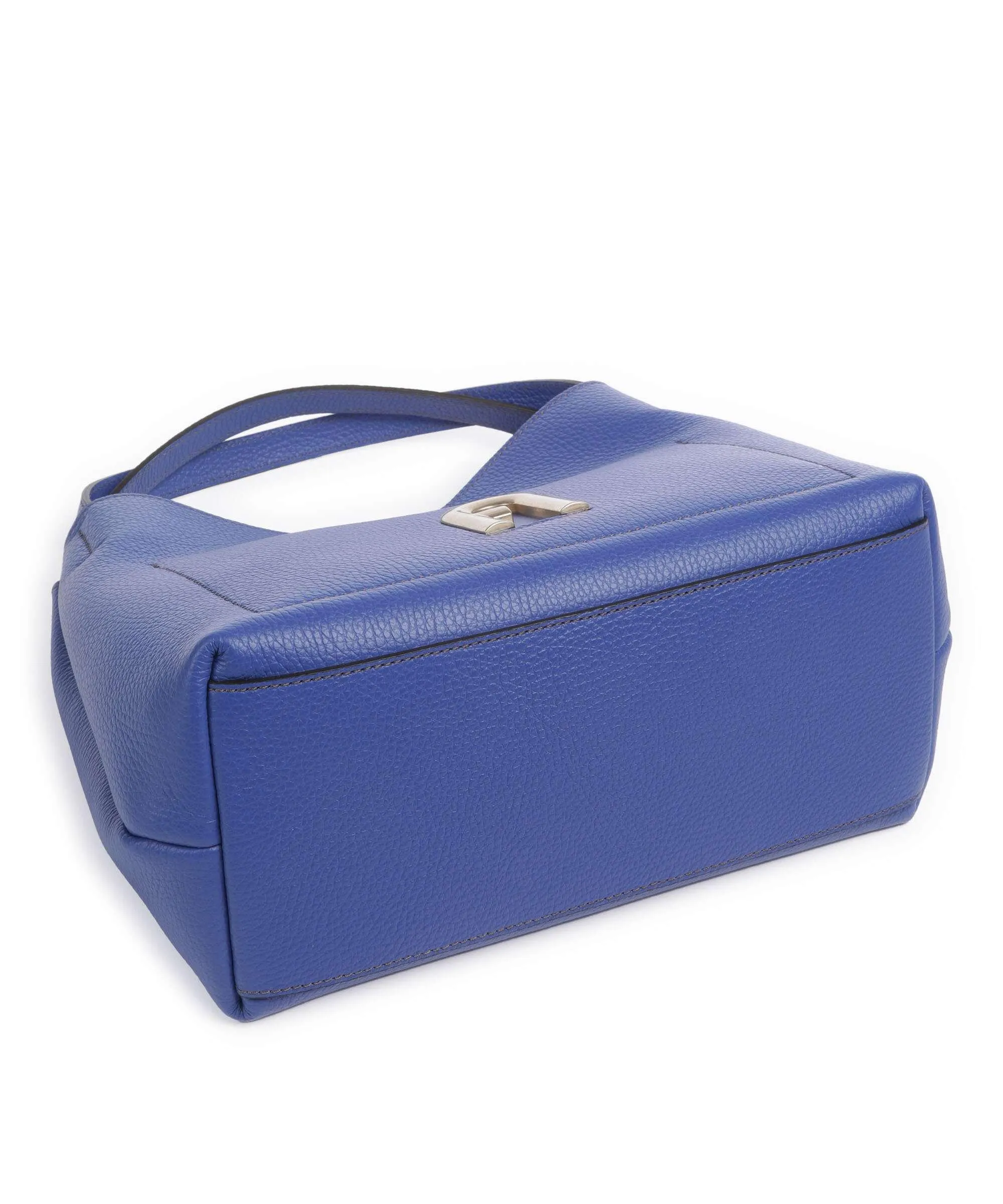  Furla Primula S Borsa hobo pelle granulata blu  