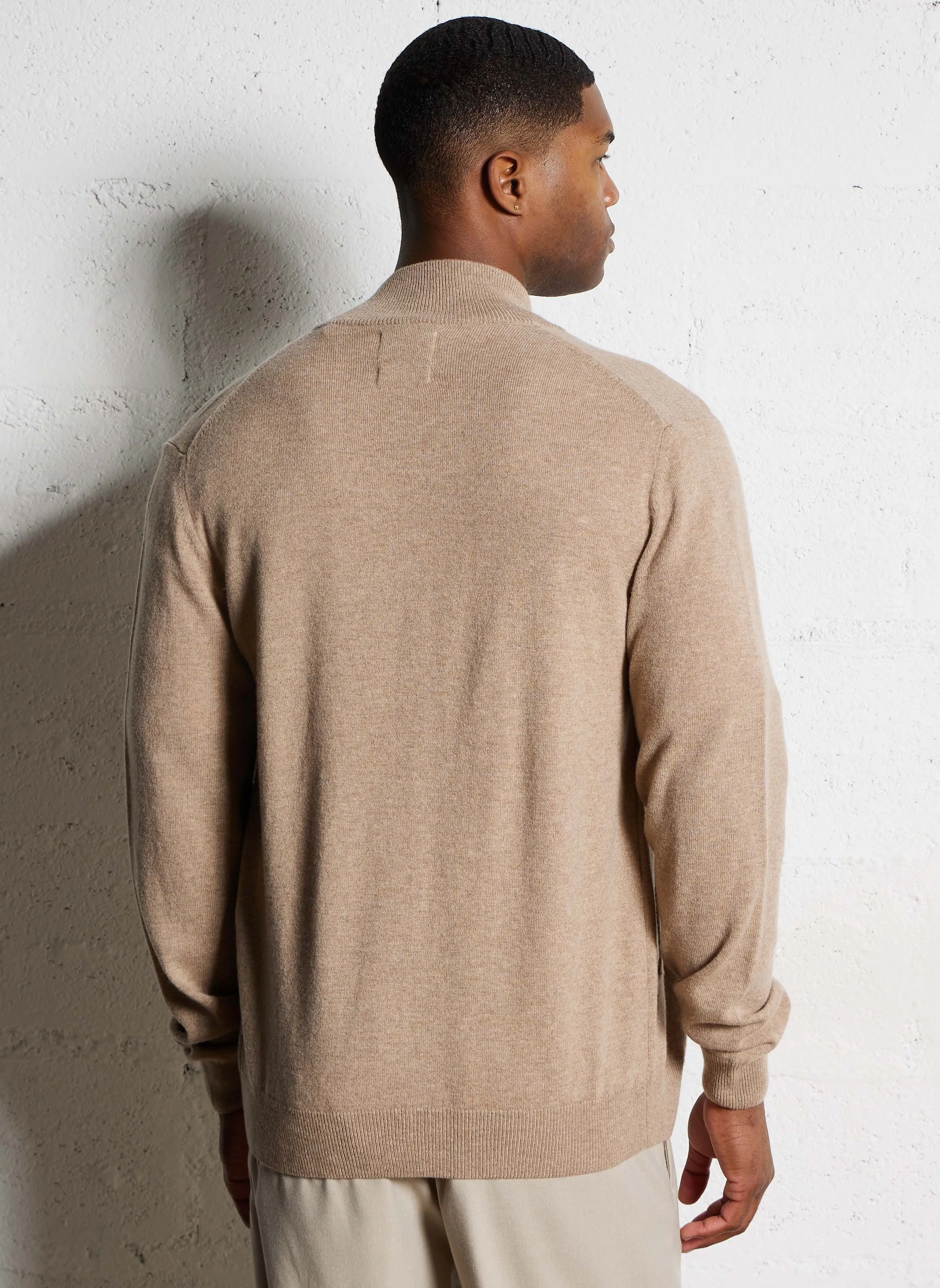  GANT   Felpa a collo alto con zip | Beige