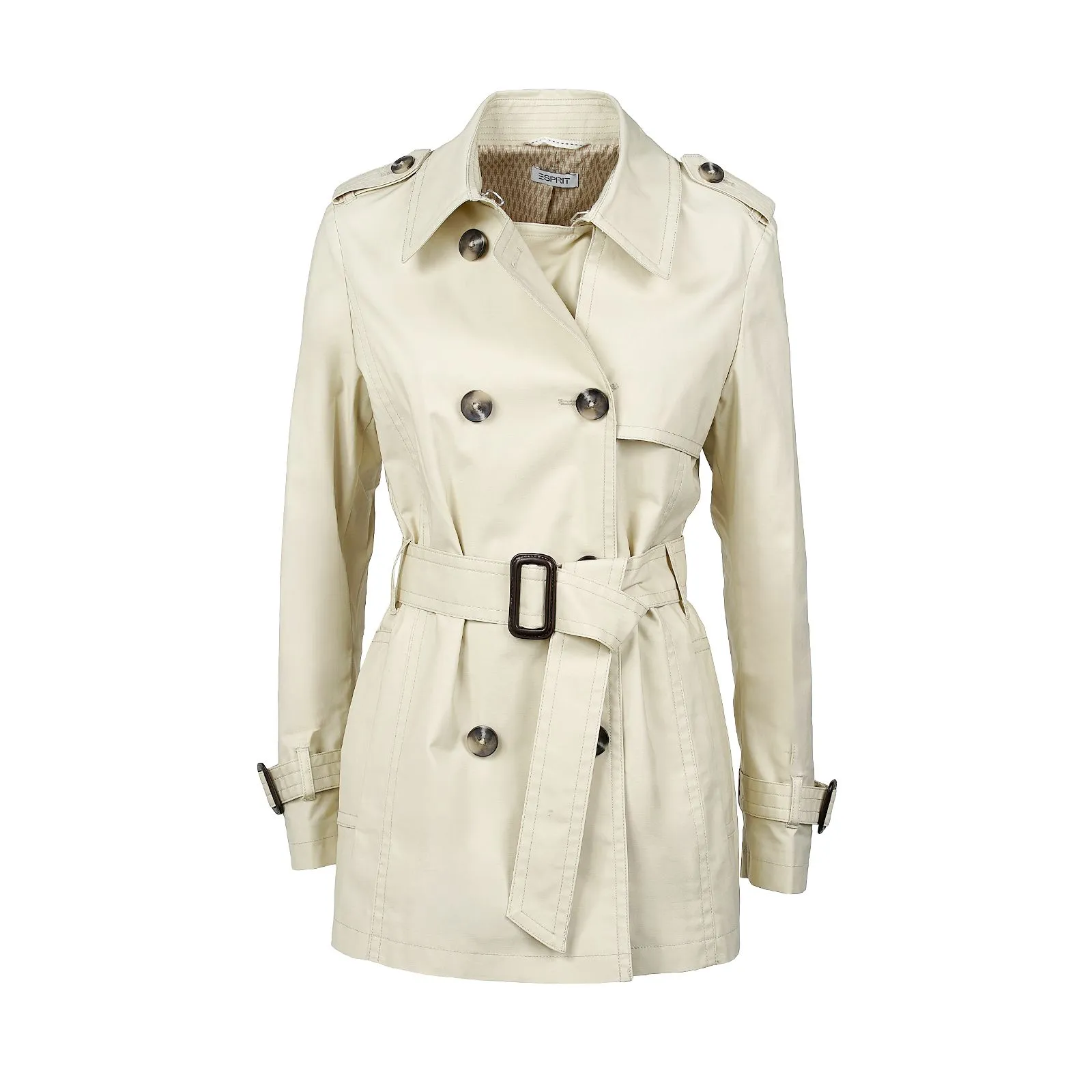 Giacca beige modello trench con cintura