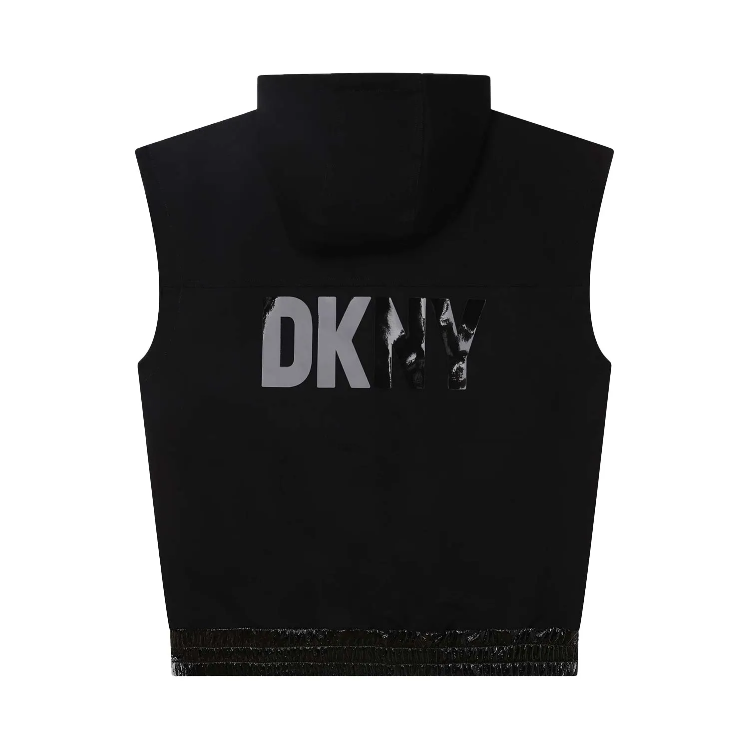 Gilet Dkny Nero Reversibile Bambina E Ragazza