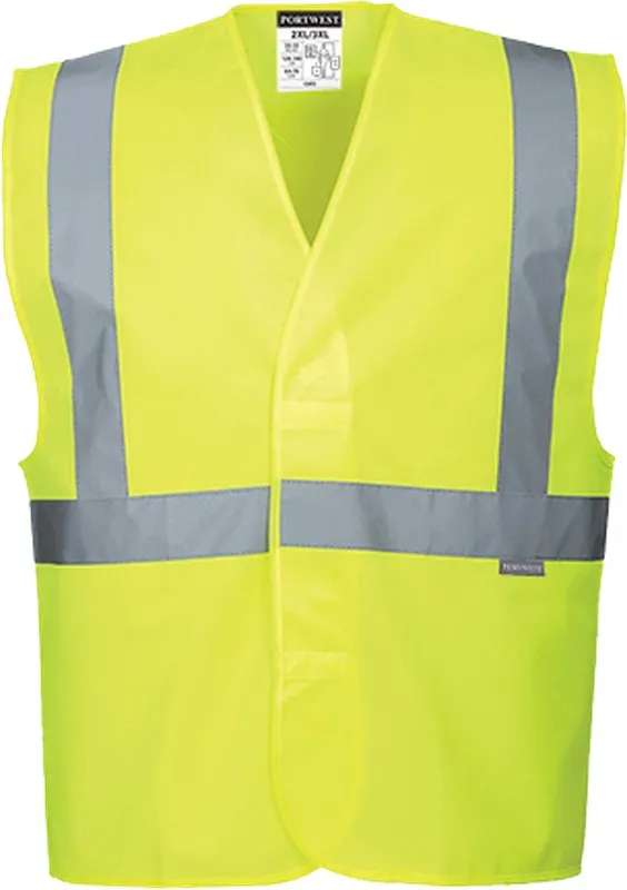 Gilet una banda orizzontale e due verticali Hi-Vis