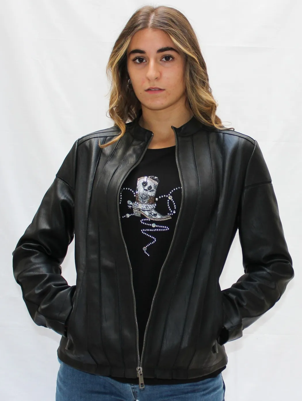 giubbotto in pelle donna