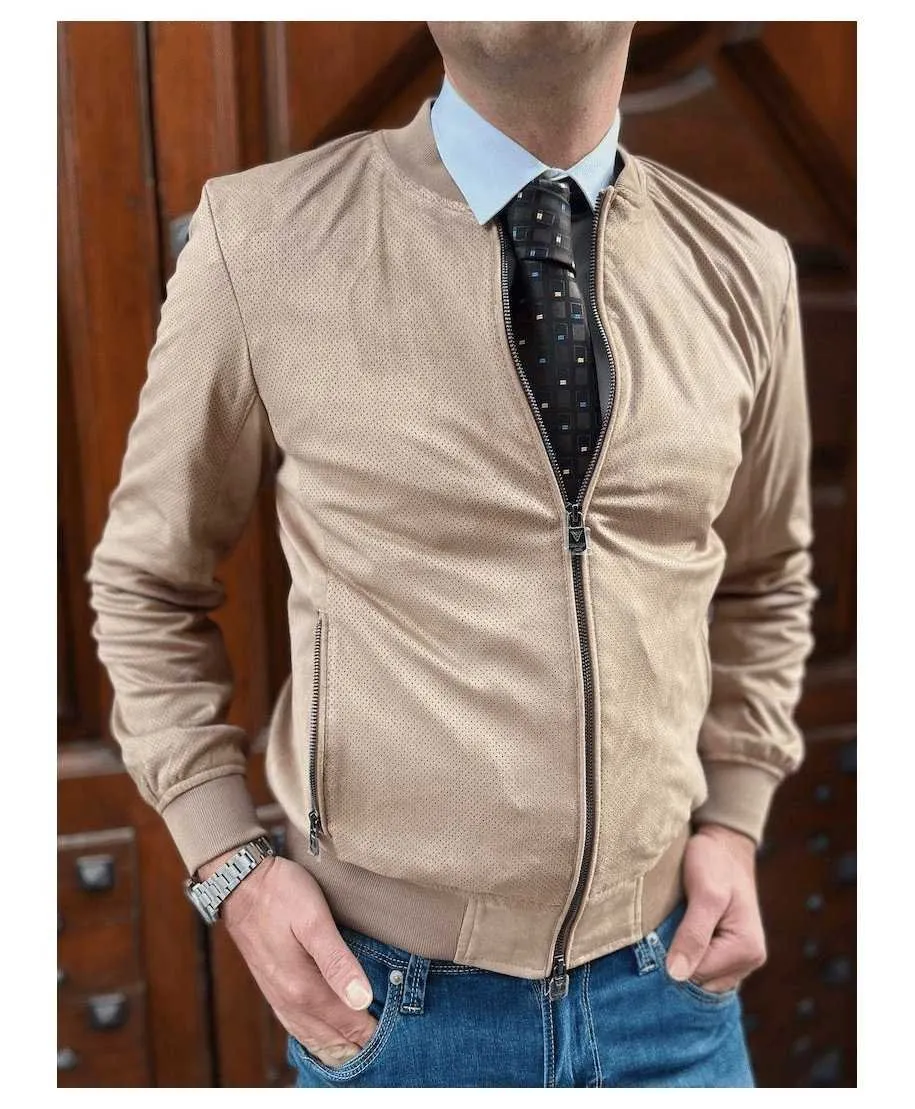 Giubbotto uomo primaverile - Beige
