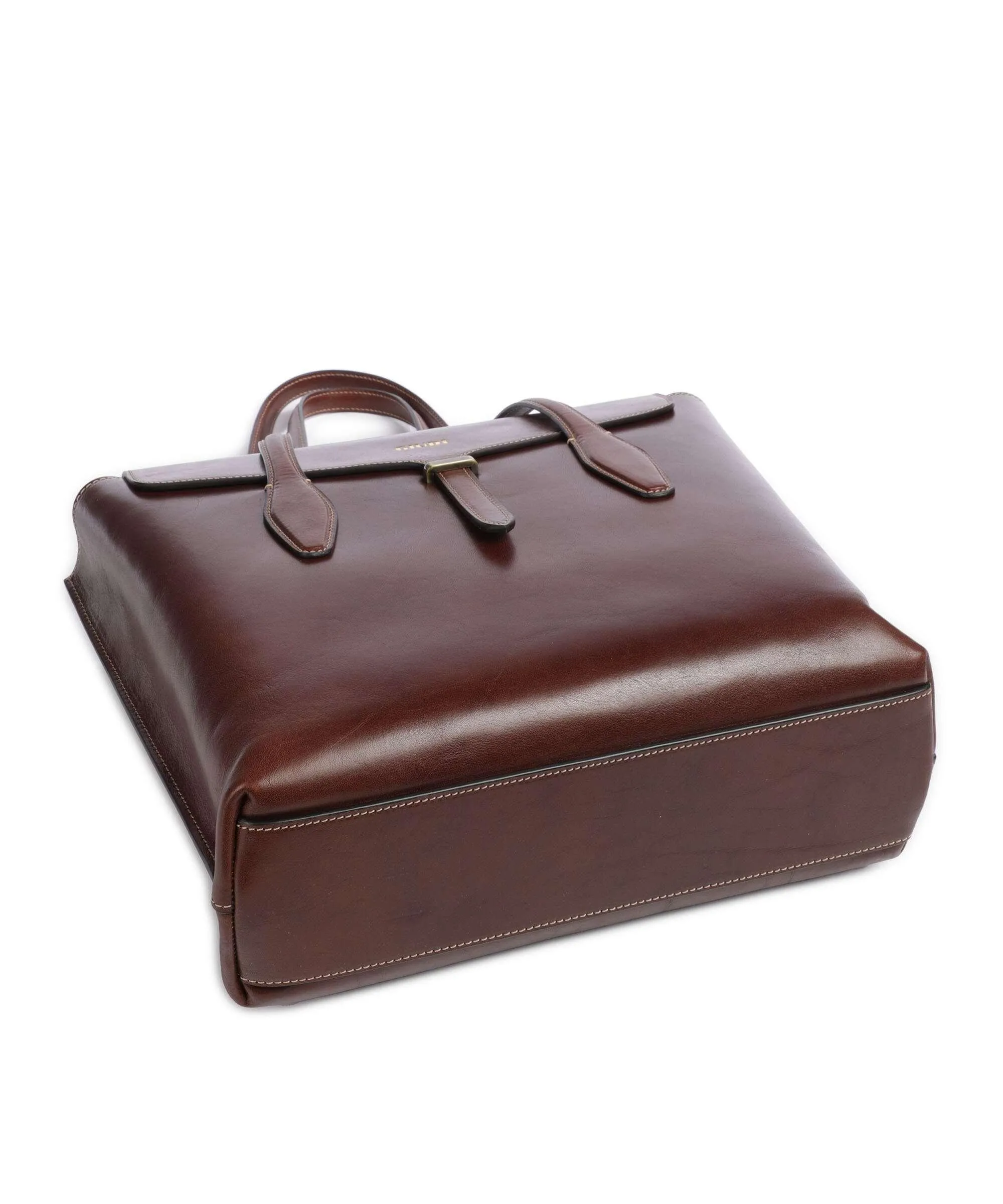  Giudi Borsa shopper pelle di vacchetta finemente grana marrone  